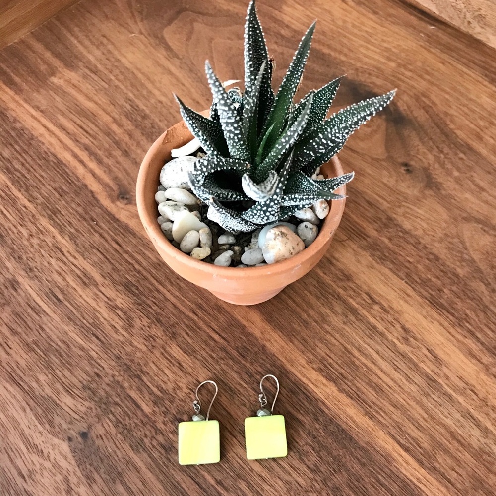 SILPADA Square stone earrings